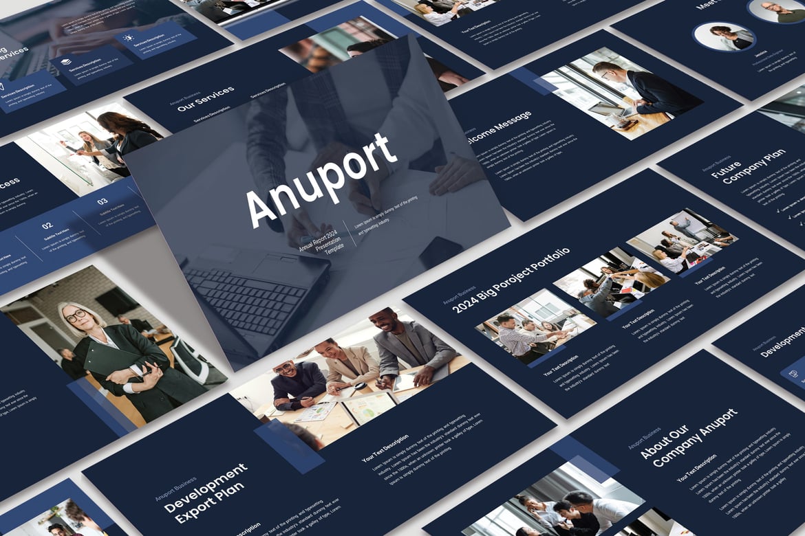 Template Powerpoint Anuport yang Modern dan Kreatif