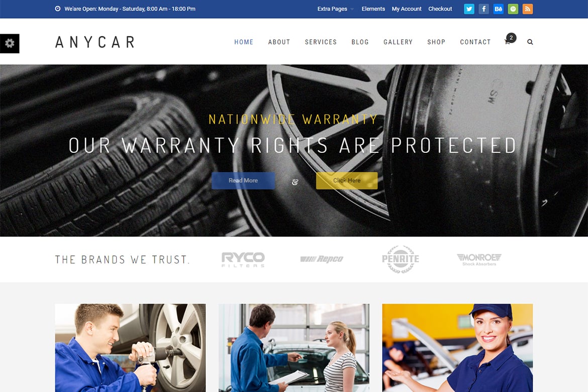 AnyCar - Template Website HTML untuk Industri Otomotif dan Bisnis