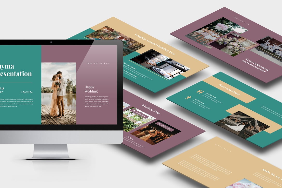Anyma: Template PowerPoint untuk Presentasi Pernikahan yang Menawan