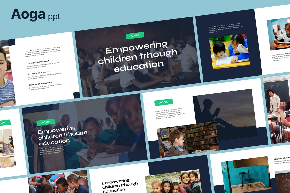 Aoga - Template Powerpoint Edukasi yang Profesional