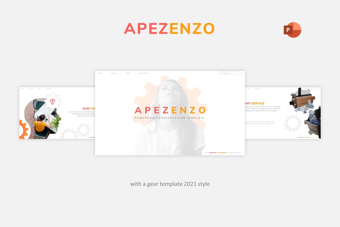 Template Presentasi PowerPoint Apezenzo - Desain Minimalis dan Kreatif