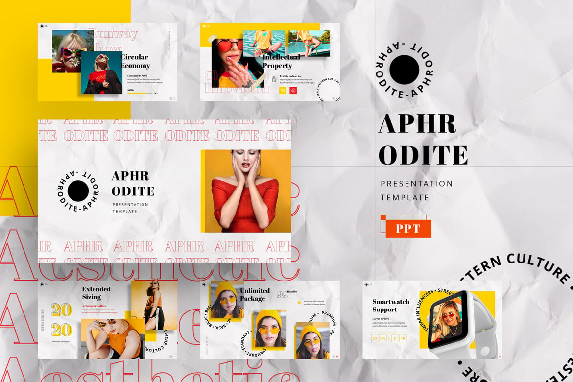 Aphrodite - Template PowerPoint Streetwear Modern