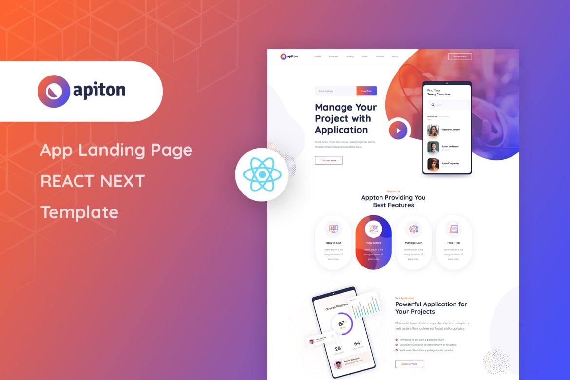 Apiton - Template Website Landing Page Aplikasi Mobile yang Menarik