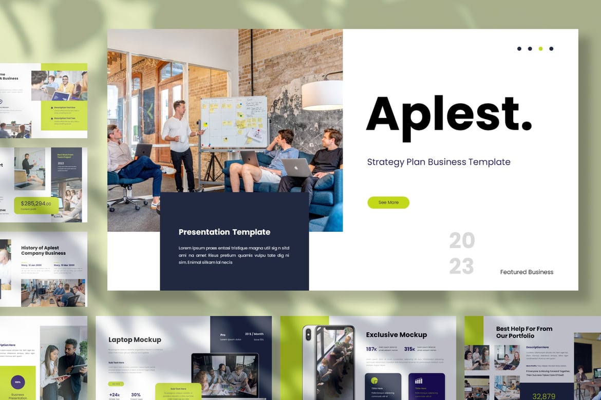 Aplest - Template Presentasi PowerPoint Bisnis yang Profesional