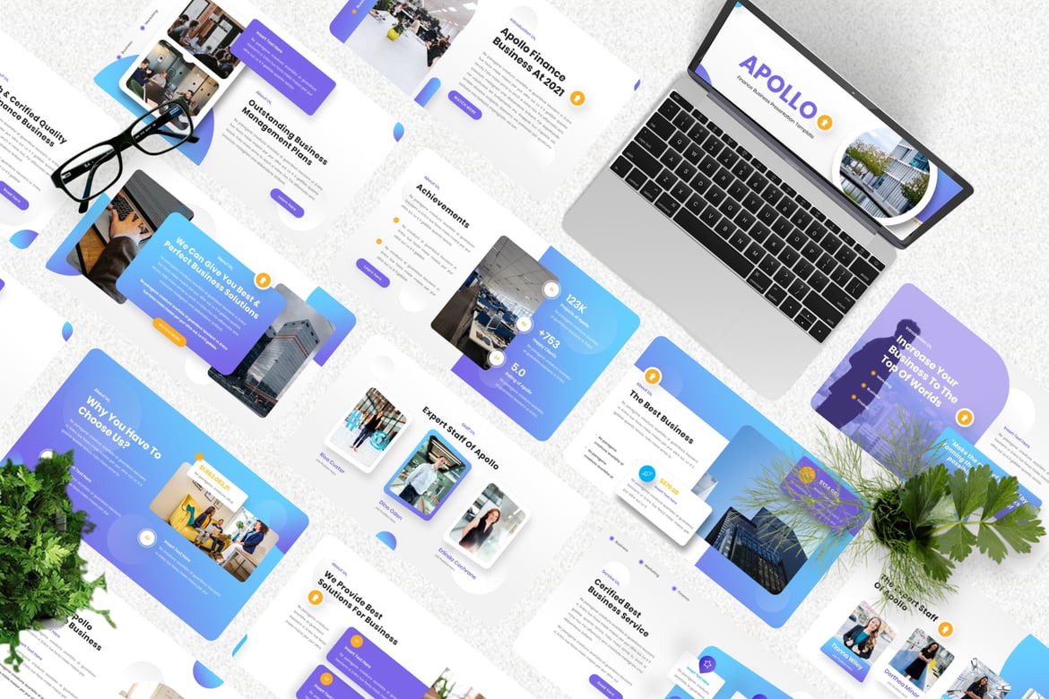 Template Presentasi Keuangan Apollo - Solusi Profesional untuk Semua Kebutuhan Anda