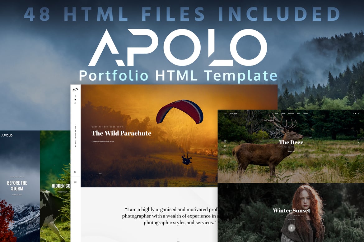 APOLO - Template Website Portofolio Modern dan Responsif