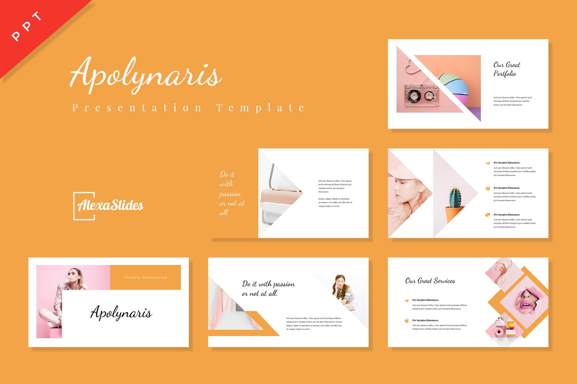 Template Presentasi PowerPoint Apolynaris yang Menarik