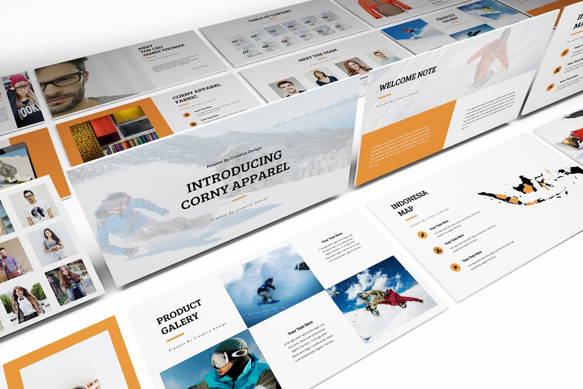 Template Powerpoint Peluncuran Produk Apparel yang Menarik dan Profesional