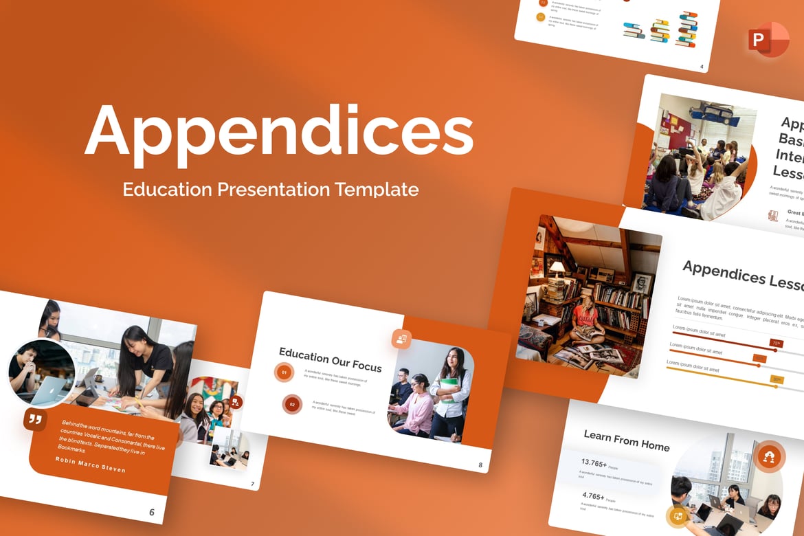 Template Presentasi PowerPoint Modern Pendidikan Coklat