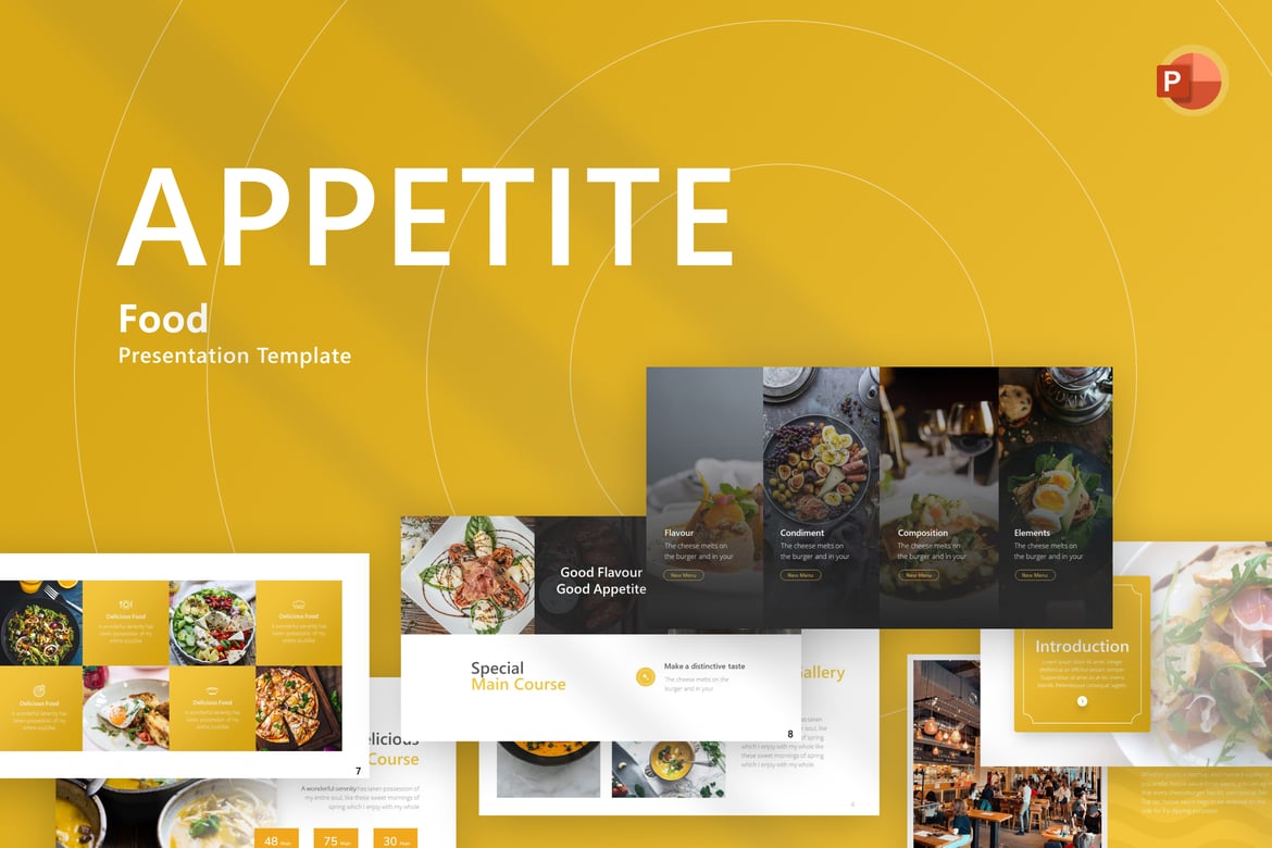 Template PowerPoint Makanan yang Menggugah Selera