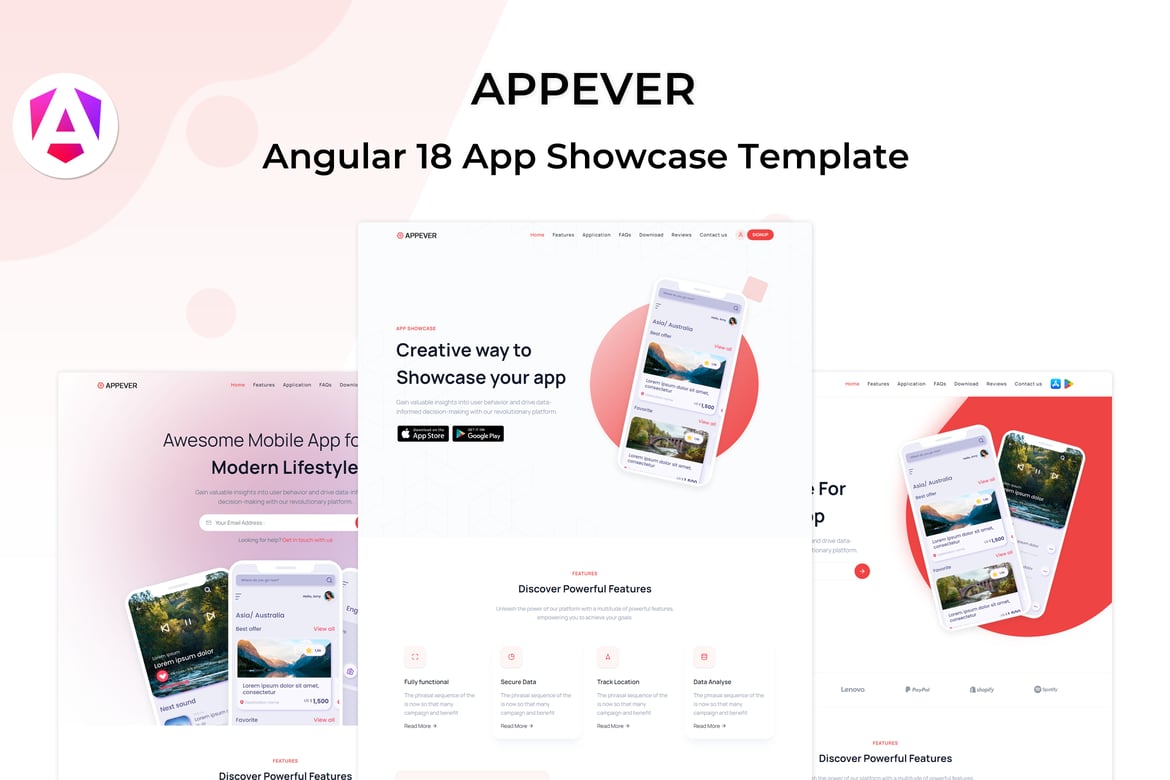 Appever - Template Landing Page Aplikasi Angular 18 yang Modern dan Responsif