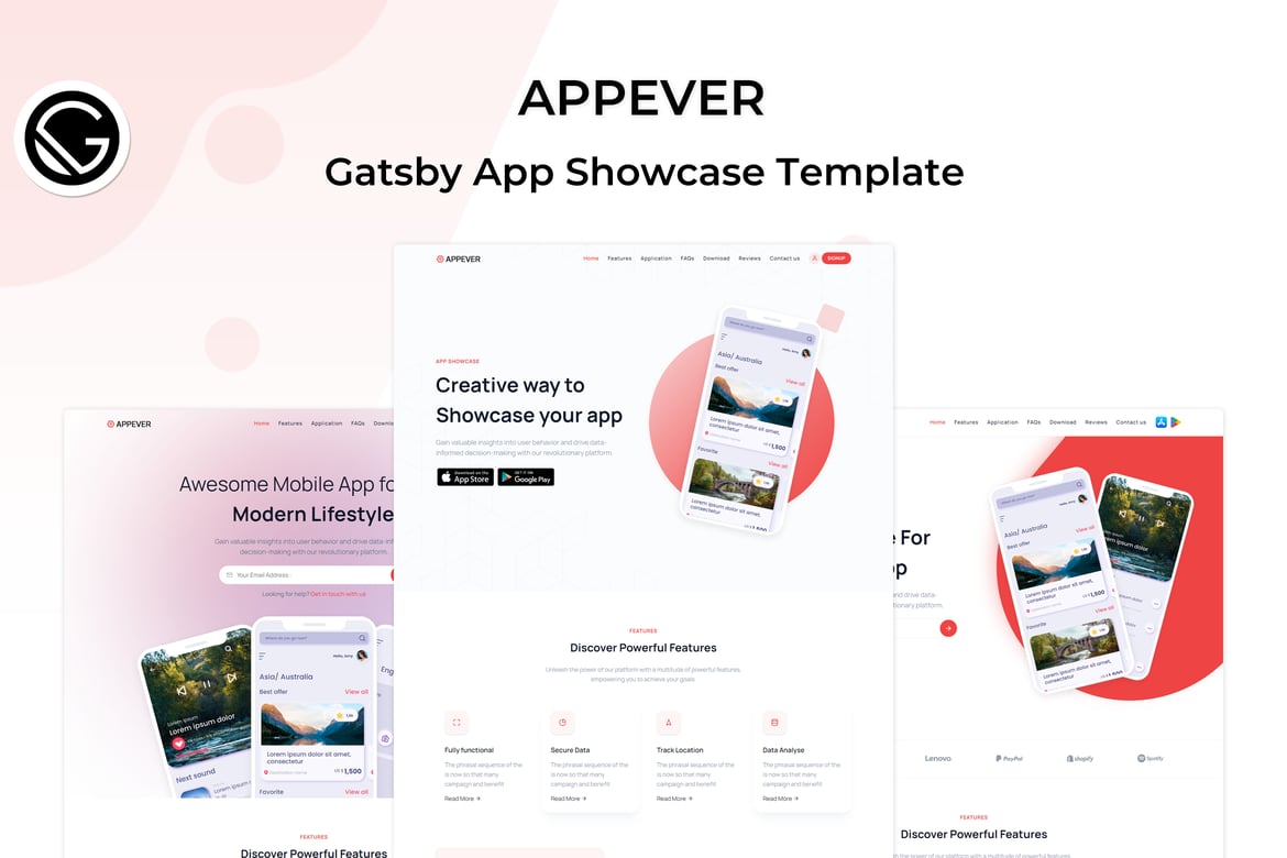 Template Website Applikasi Modern - Appever