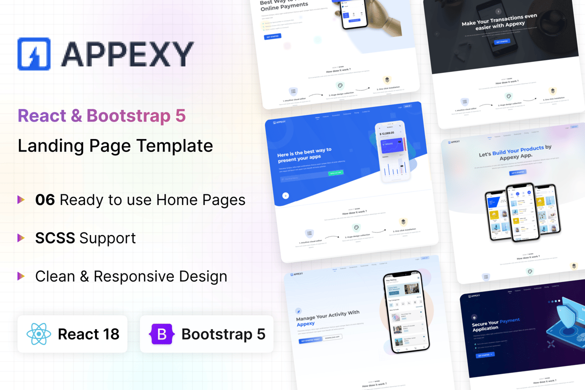 Template Website Appexy - Solusi Landing Page Responsif dengan React