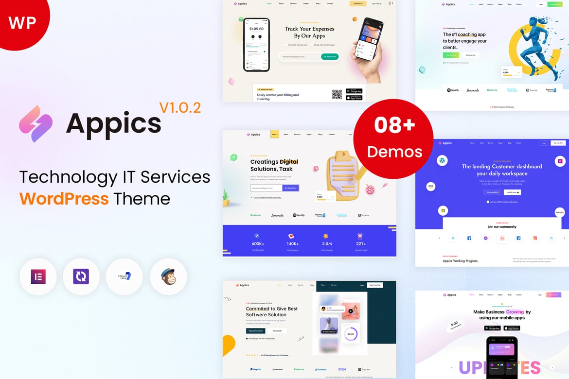 Appics - Tema WordPress Landing Page untuk Aplikasi yang Menarik