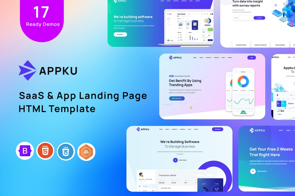 Appku – Template Website Landing Page SaaS Modern