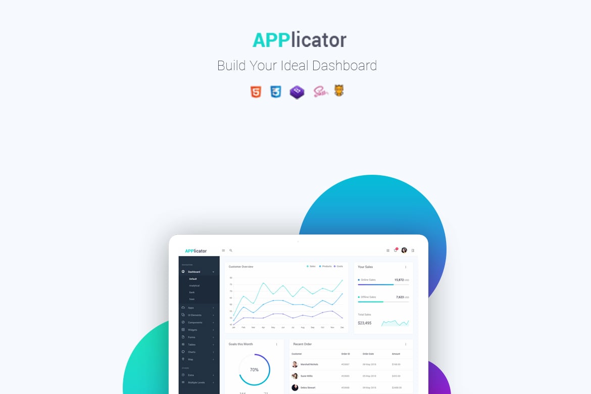 Applicator - Template Website Admin Bootstrap 4 yang Kreatif dan Responsif