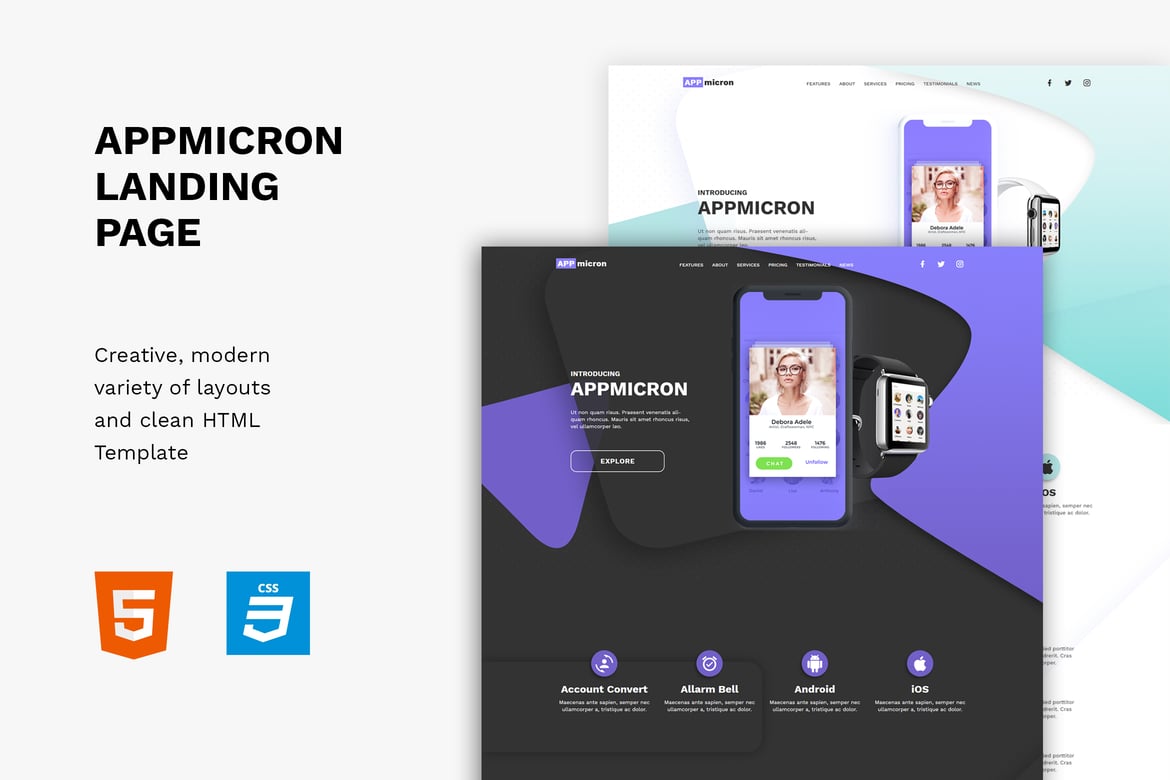 Appmicron - Template Website Modern untuk Aplikasi dan Produk