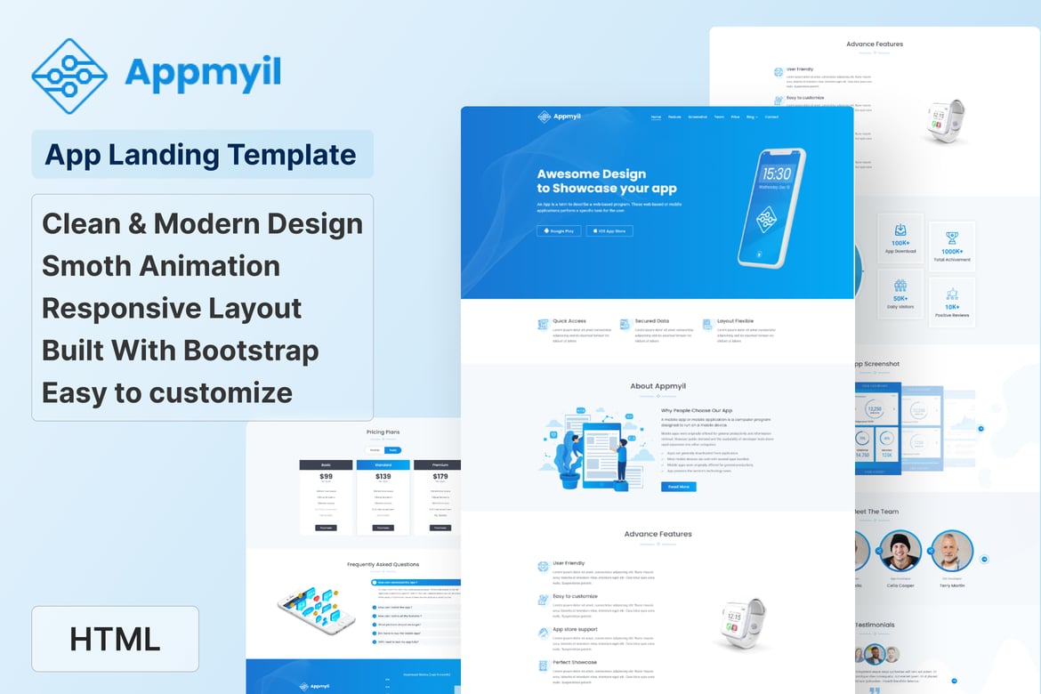 Appmyil - Template Website Landing Aplikasi Modern