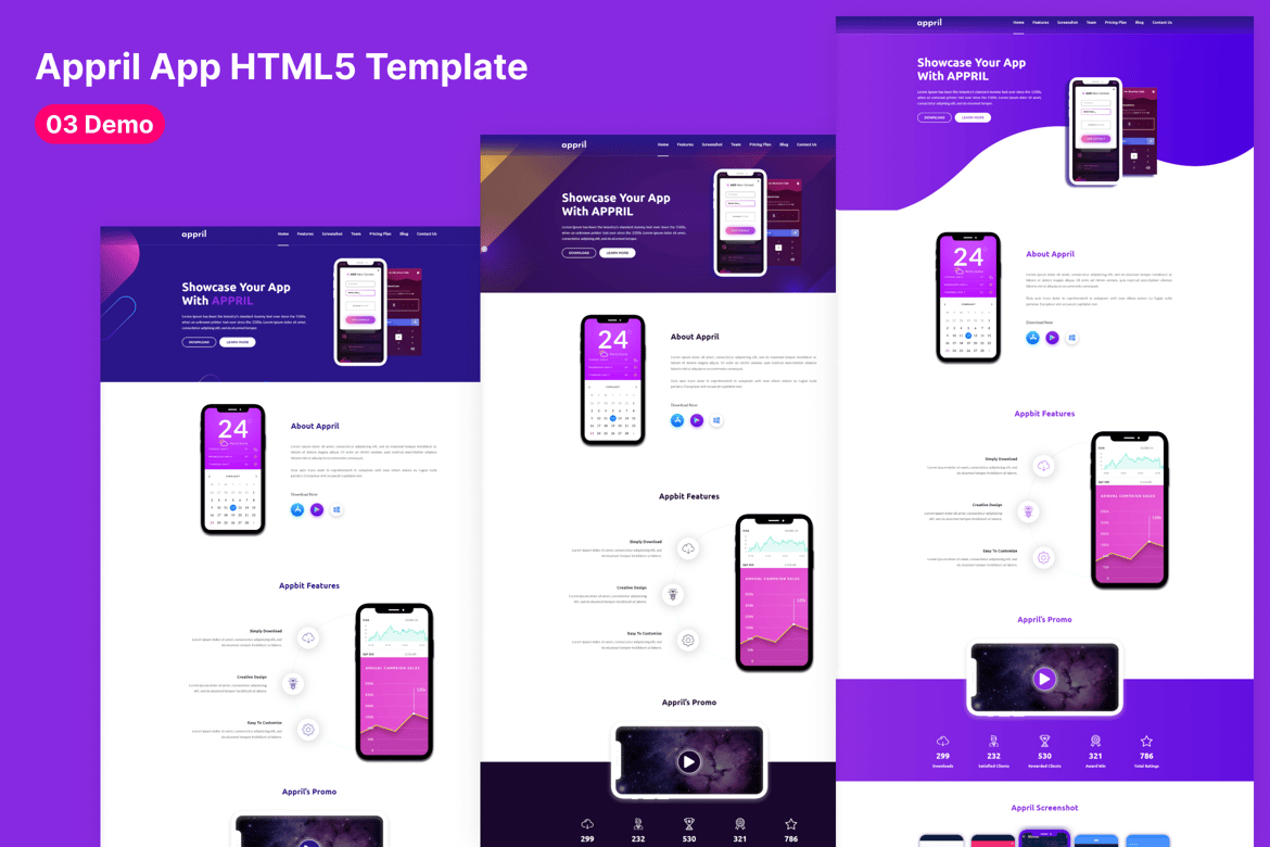 Appril - Template Website Landing App yang Elegan dan Modern