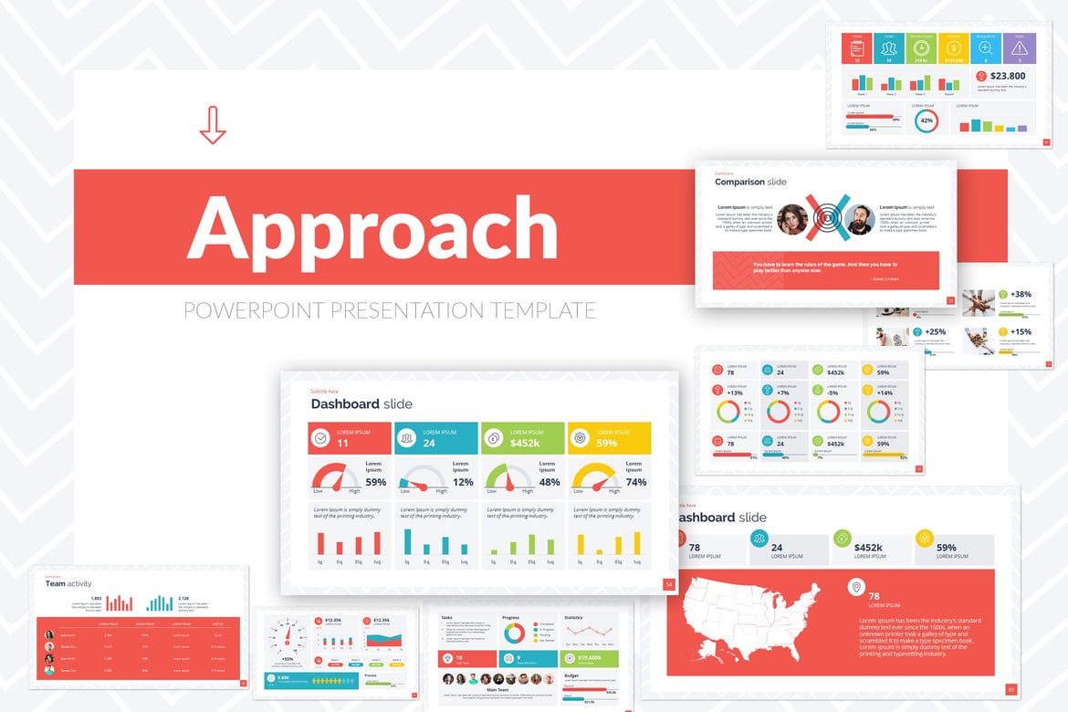 Template Presentasi PowerPoint Approach yang Menarik