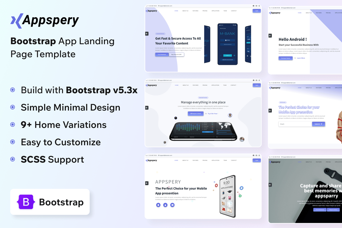 Appspery - Template Landing Page Aplikasi Bootstrap 5 yang Responsif