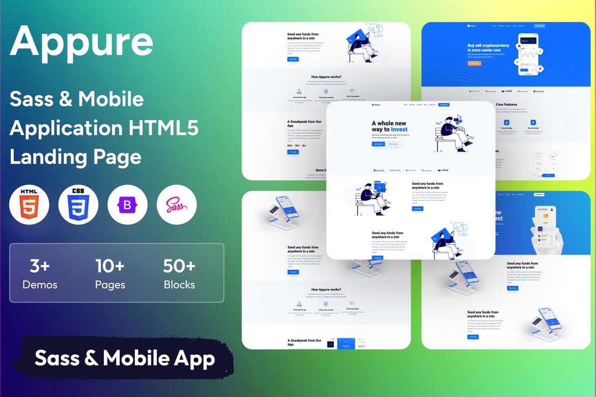 Appure - Template Website HTML5 untuk Aplikasi Mobile dan SaaS yang Responsif