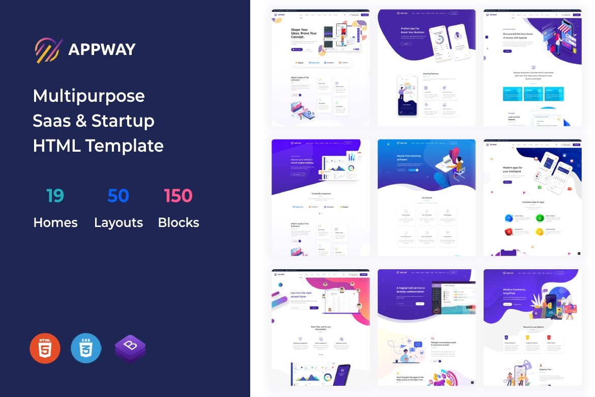 Appway - Template Website SAAS & Startup yang Fleksibel dan Modern