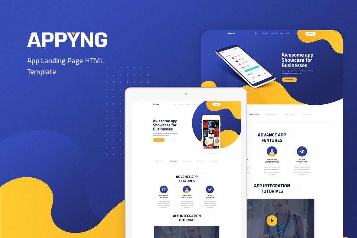 Appyng - Template Website Landing Page Aplikasi yang Modern dan Responsif