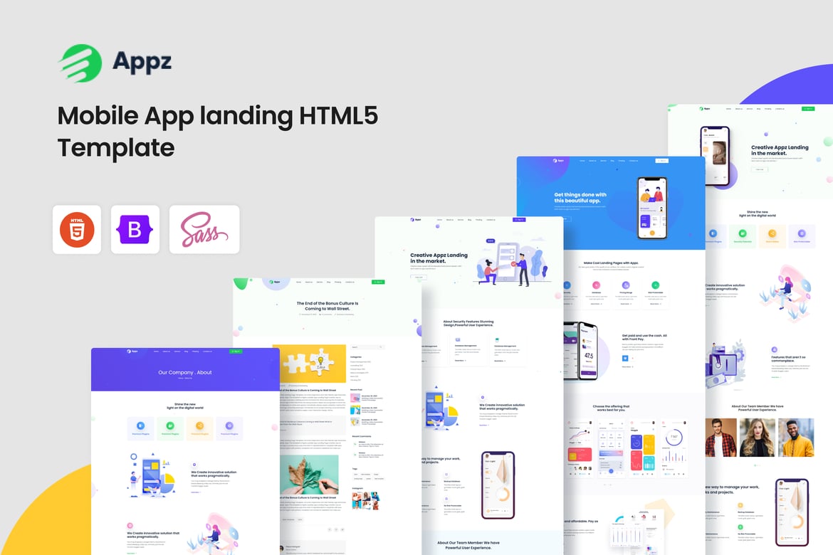 Appz - Template Website Landing Mobile App yang Modern dan Responsif