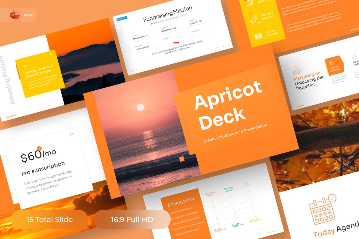 Template PowerPoint Apricot Deck - Solusi Presentasi Serbaguna