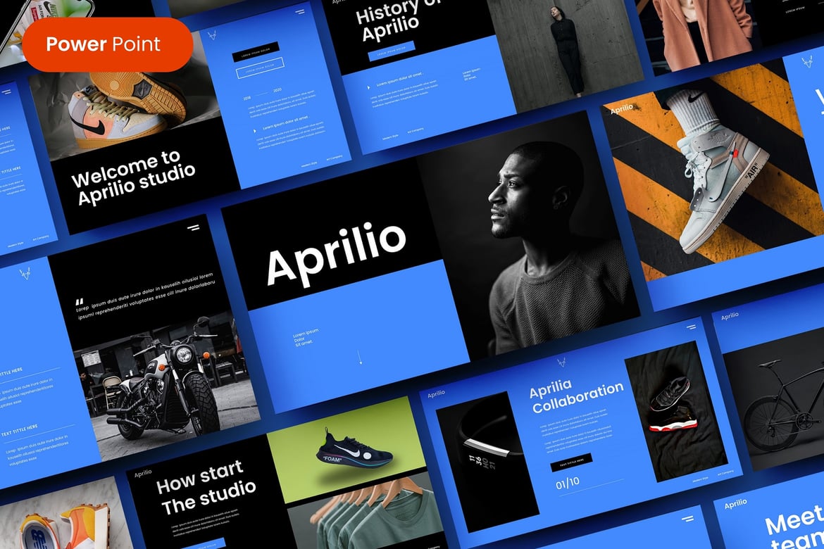 Aprilio – Template PowerPoint Bisnis Modern dan Menarik