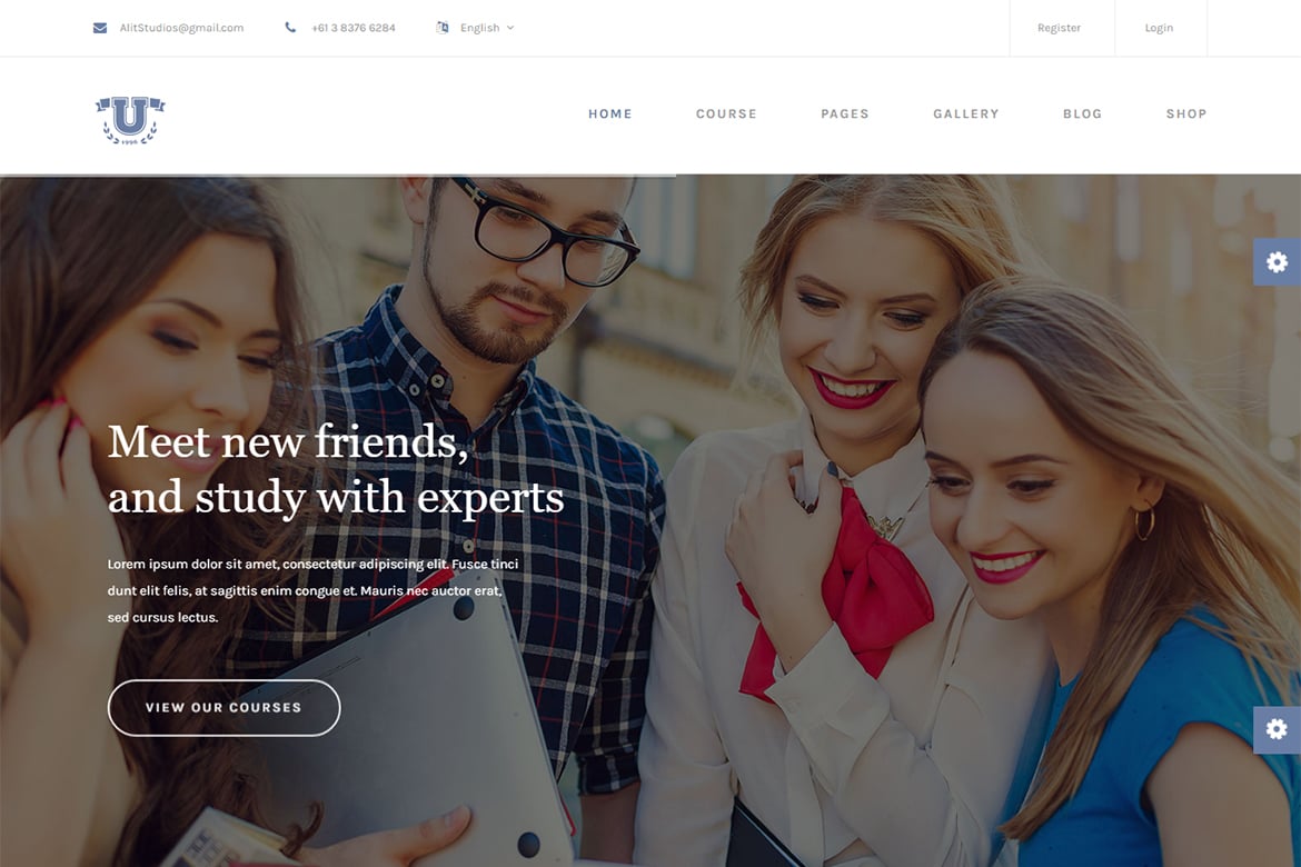 Template Website Pendidikan Aquarius - Solusi Modern untuk Universitas dan Kursus Online