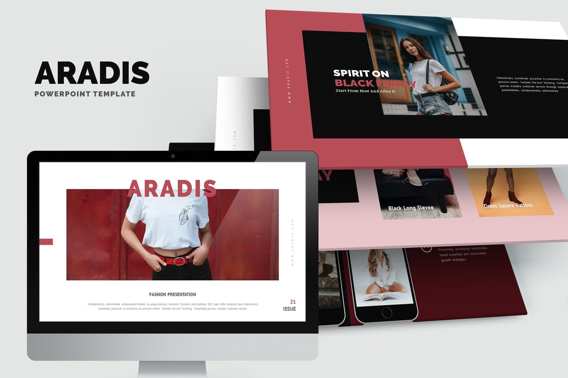 Template Powerpoint Aradis: Event Diskon yang Menarik