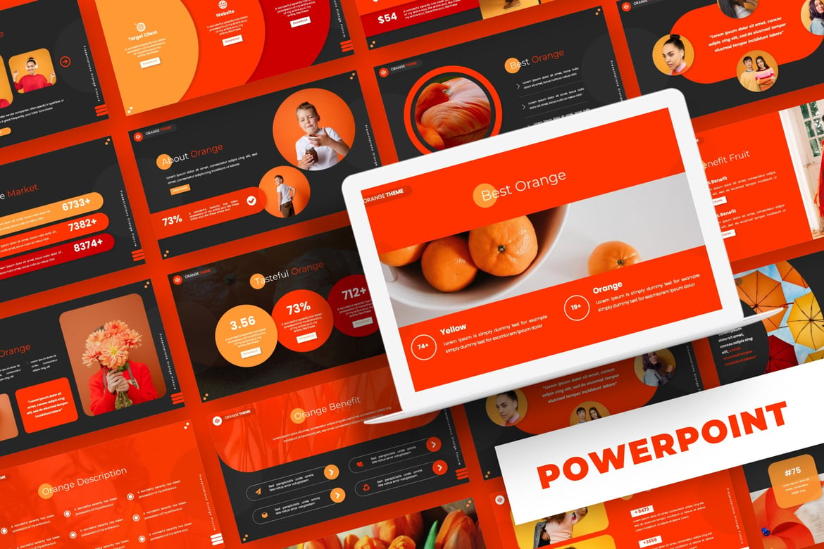 Template PowerPoint Arancia - Solusi Presentasi Menarik dan Profesional