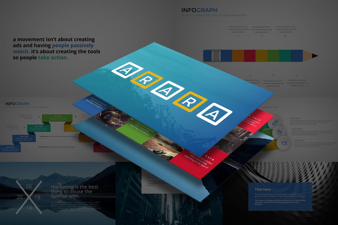 Template Powerpoint ARARA yang Kreatif dan Multifungsi