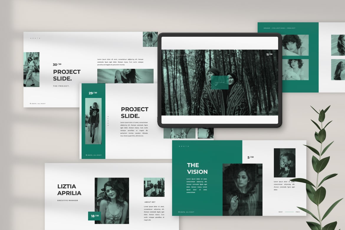 Template Presentasi Powerpoint Arata Kreatif yang Modern dan Profesional