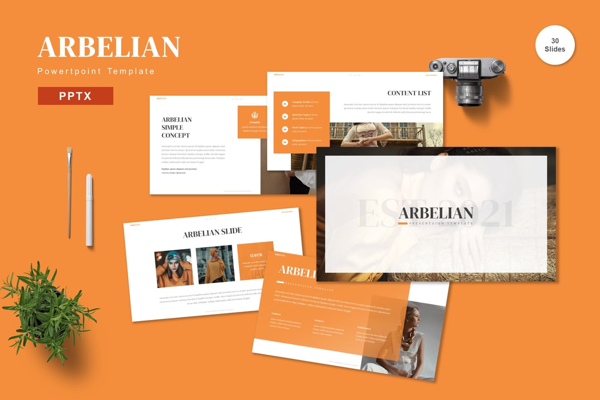 Template Presentasi Powerpoint Arbelian yang Menarik dan Profesional