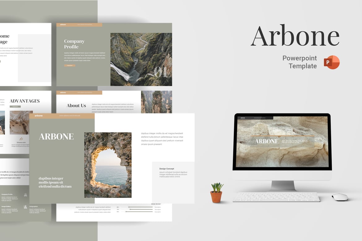 Template Powerpoint Arbone - Solusi Presentasi Profesional