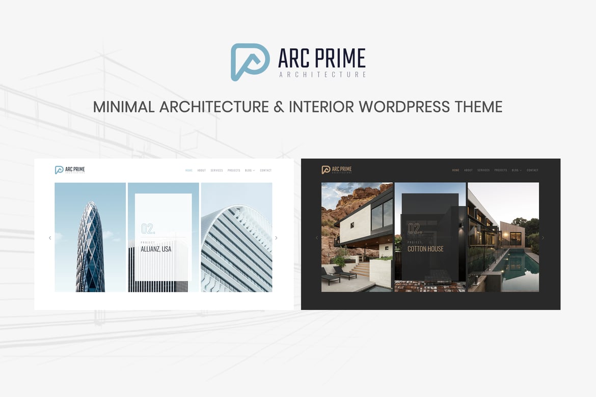 Arc Prime - Tema WordPress Arsitektur Modern dan Minimalis