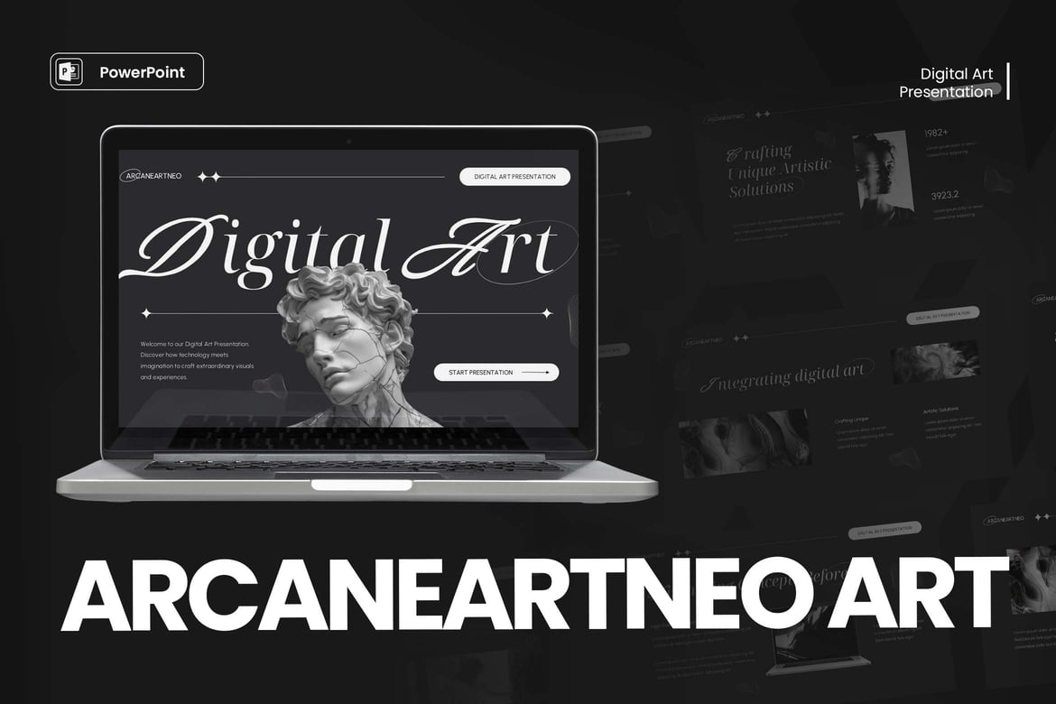 Template Presentasi Digital Art Arcaneartneo yang Menarik dan Profesional