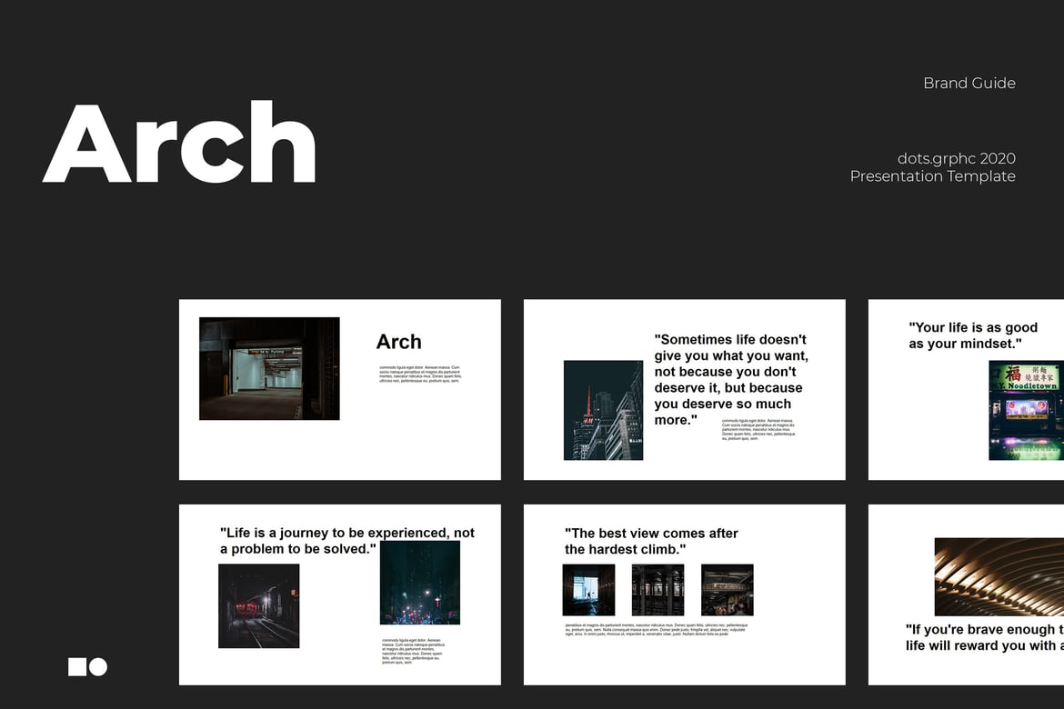 Arch - Template PowerPoint Modern dan Minimalis