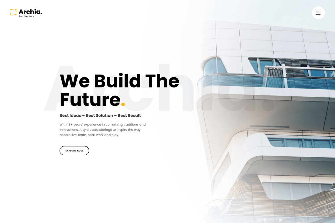 Archia - Tema WordPress Arsitektur & Interior yang Modern