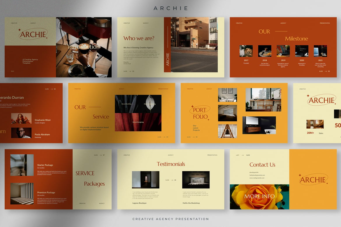 Archie - Template Presentasi PowerPoint Kreatif untuk Agensi Anda