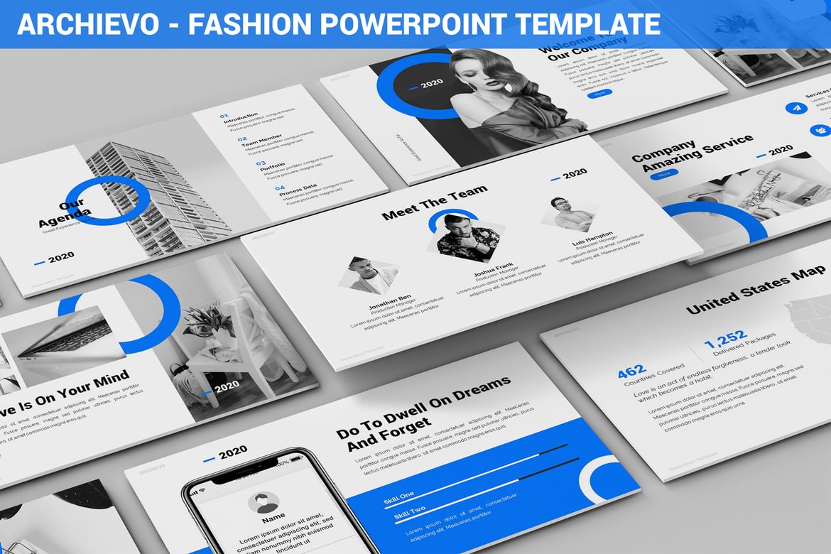 Template Powerpoint Fashion Archievo - Presentasi Minimalis dan Elegan