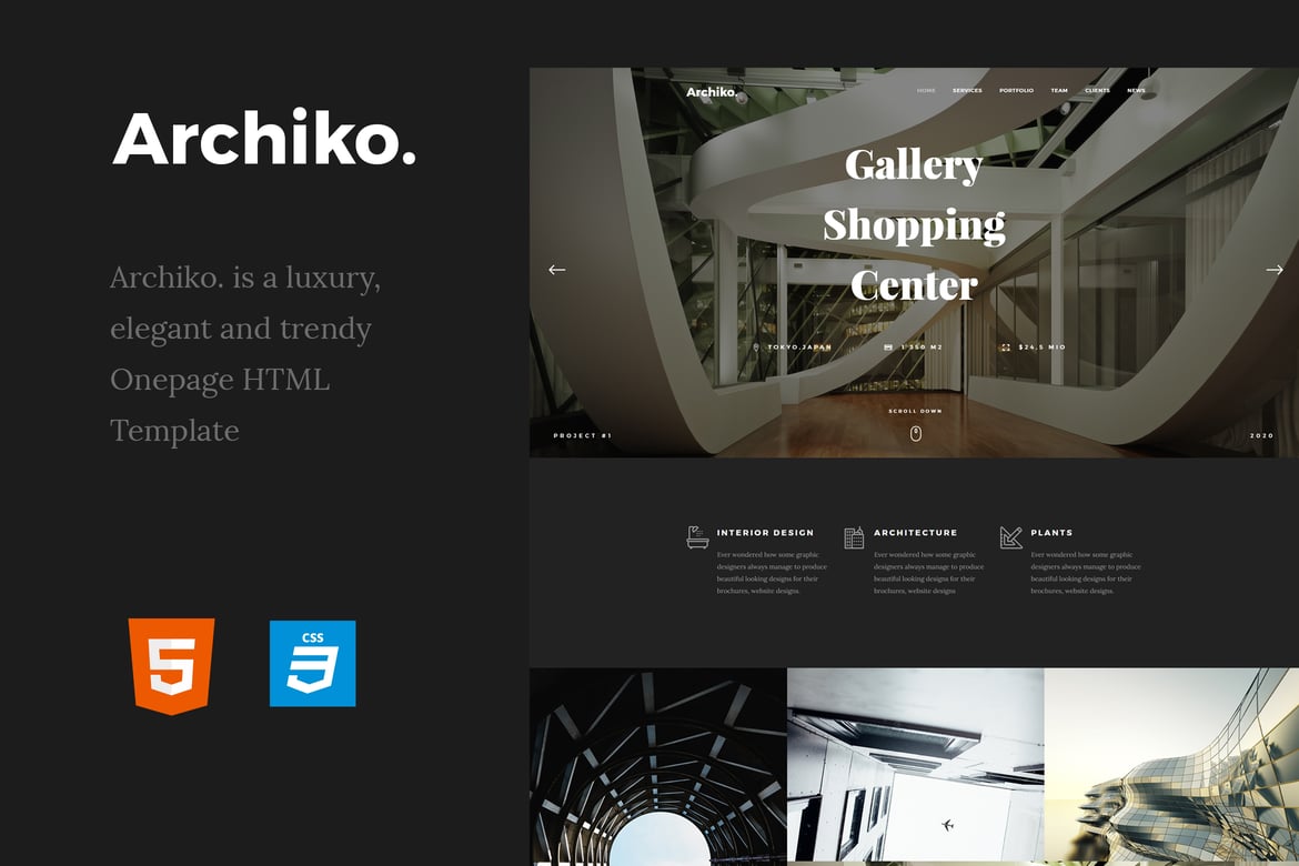 Template Website Arsitektur Archiko - Solusi Kreatif untuk Proyek Anda