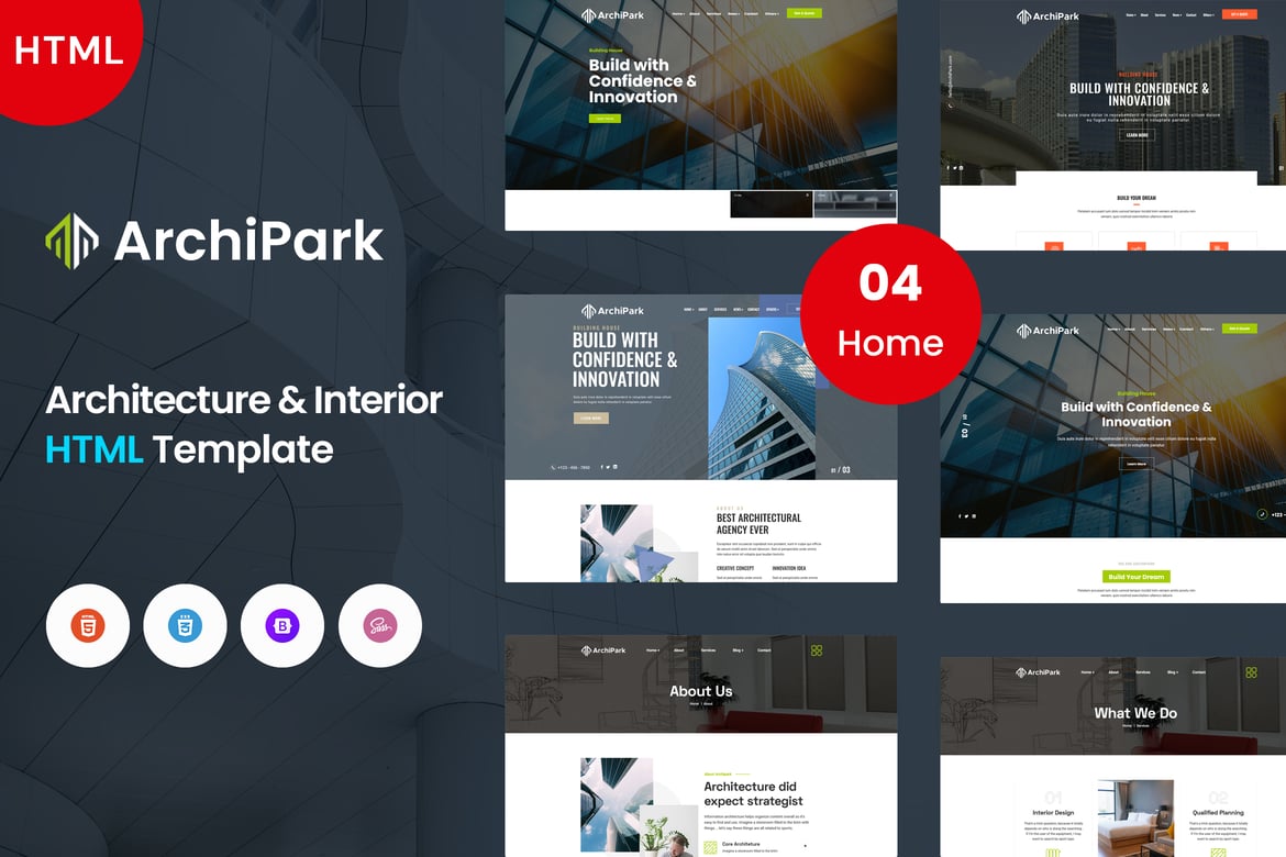 ArchiPark - Template Website Arsitektur & Desain Interior