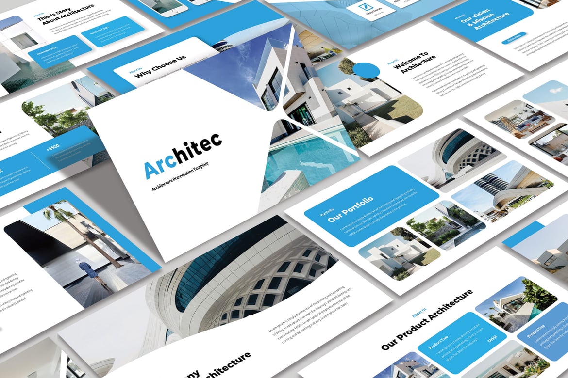 Template Powerpoint ARCHITEC - Solusi Presentasi Modern dan Kreatif