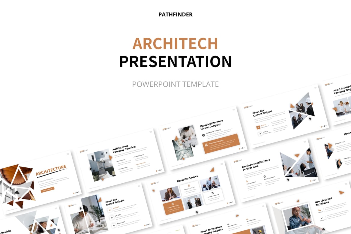 Template Presentasi PowerPoint Architech yang Menarik dan Profesional