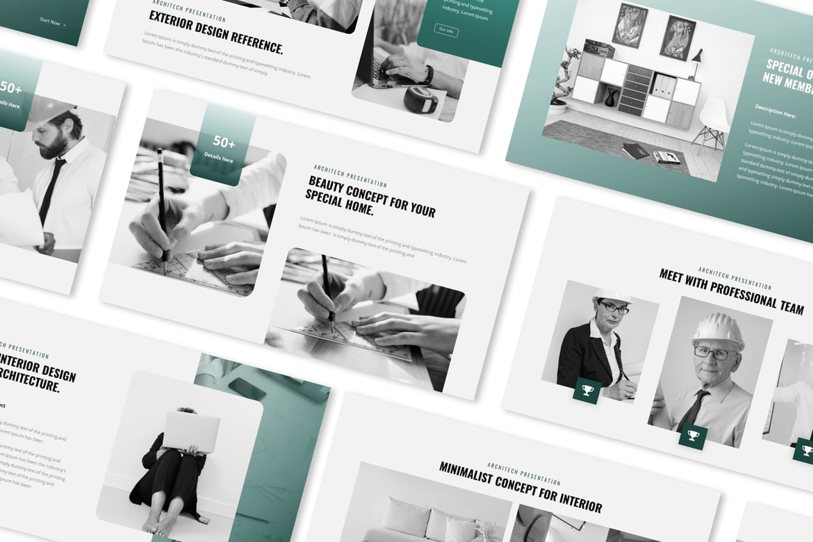 Template Presentasi PowerPoint Architech yang Menarik dan Profesional