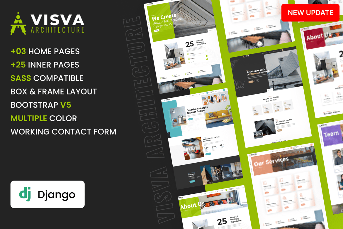 Template Website Django untuk Arsitektur & Desain Interior yang Elegan